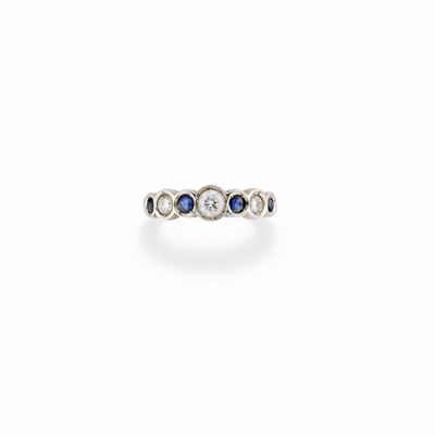 Anello con Zaffiri e Diamanti
