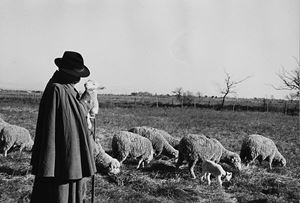 Untitled (Shepherd with lamb)