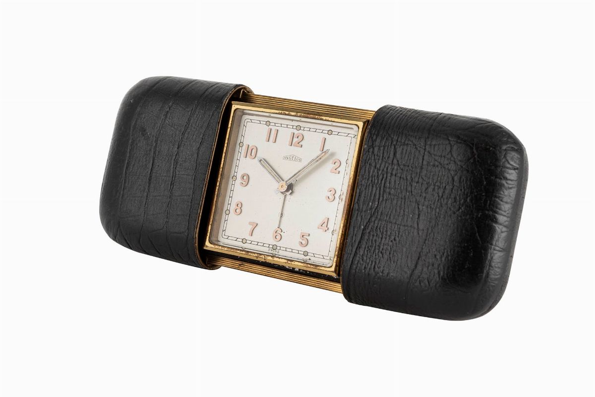 Angelus - Orologio da viaggio 'Pullman' con svegliarino, anni '50
