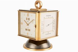 Imexal desk clock with calendar, thermometer, hygrometer and barometer, ‘60s