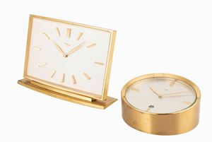 Lot of two Imhof desk clocks, ‘60s