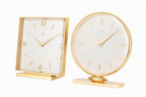 Lot of two Imhof desk clocks, ‘60s