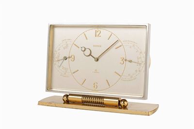 Orologio da tavolo Semca con barometro e termometro, anni '60