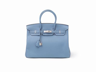 Borsa Birkin 35 cm in pelle Togo blu Jean, 2011