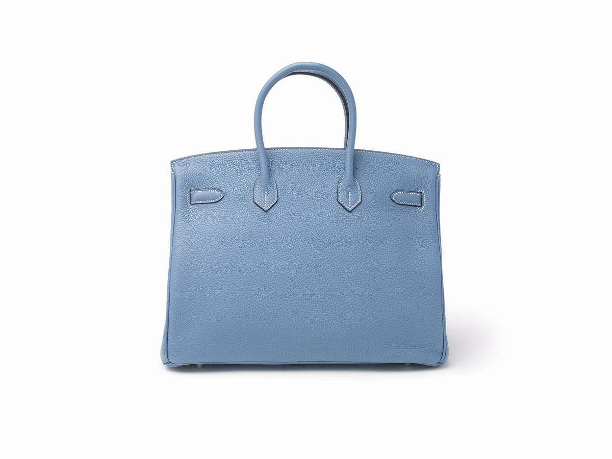 Hermès - Borsa Birkin 35 cm in pelle Togo blu Jean, 2011