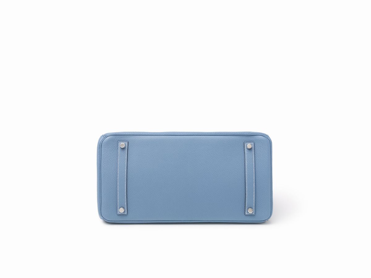 Hermès - Borsa Birkin 35 cm in pelle Togo blu Jean, 2011