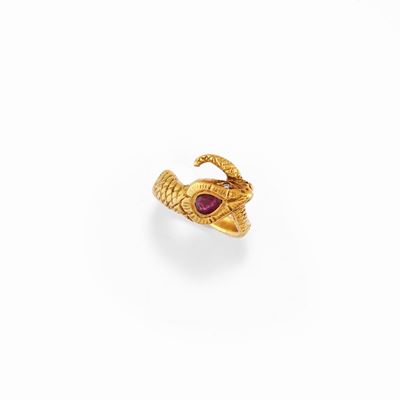 Anello con Rubino e Diamanti, Inizio XX Secolo