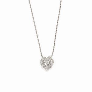 A 18K white gold and diamond necklace