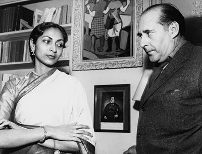 Roberto Rossellini e Sonali Das Gupta a Parigi