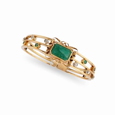 Bracciale con Smeraldi e Diamanti