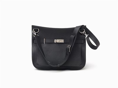 Borsa Jypsiere, pelle taurillon clemence nera, 37 cm
