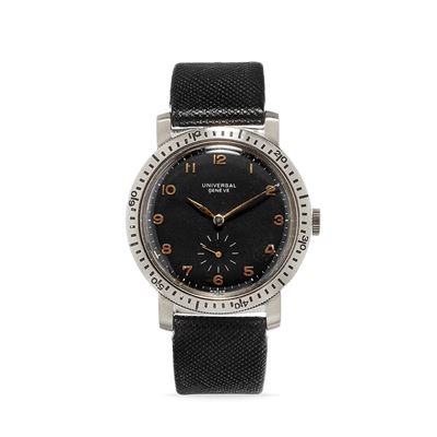 Genève, Orologio solotempo oversized in acciaio degli anni ‘60