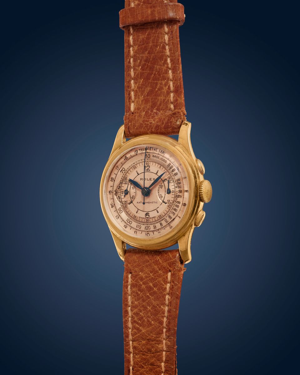 Cronografo Rolex, Modello 'Piccolino' 3055, anni '30, oro 18k
