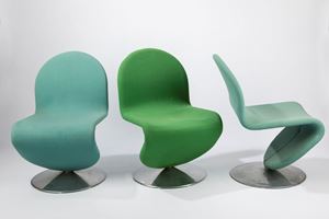 Panton Verner - Tre sedie