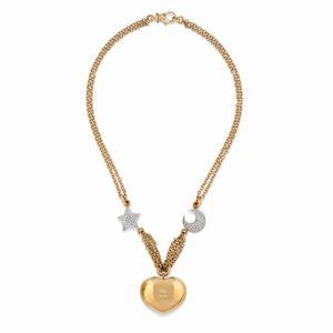  - A 18K two-color gold and diamond necklace 