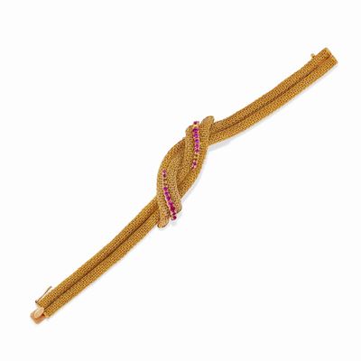 Bracciale con Pietre Rosse, 1950 Circa