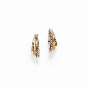Recarlo - A 18K two-color gold and diamond earrings, Recarlo