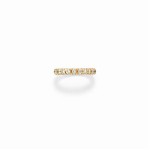 A 18K yellow gold and diamond ring (defects)