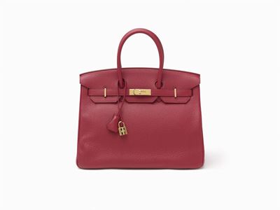 Borsa Birkin 35, pelle taurillon clemence color rubino, 2011