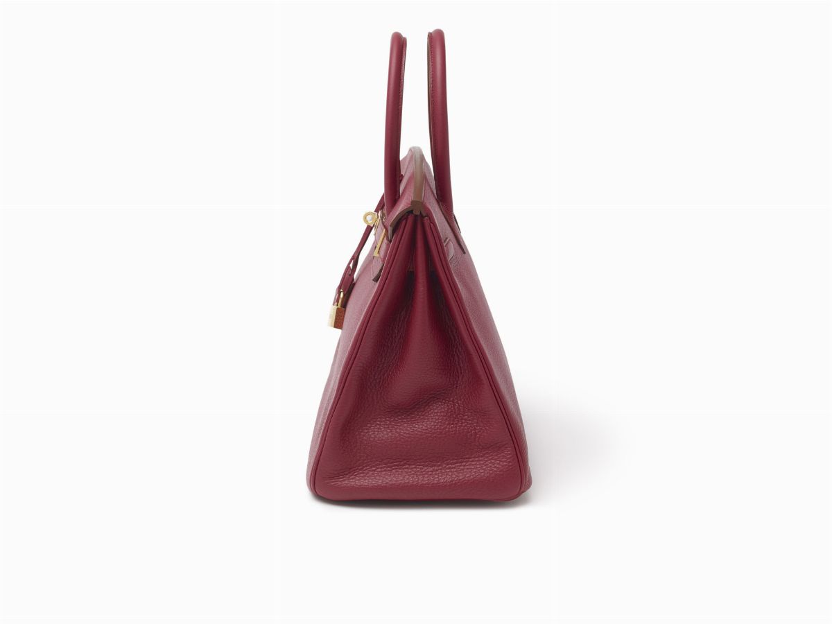 Hermès - Borsa Birkin 35, pelle taurillon clemence color rubino, 2011
