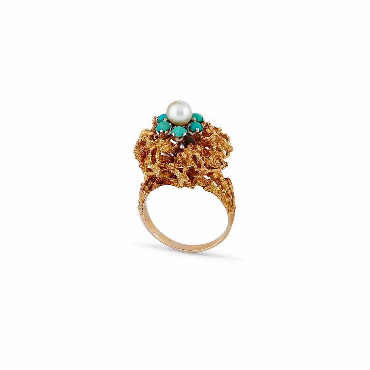 Demi-parure con Turchesi e Perle, 1960 Circa