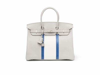 Borsa Birkin Club 35, edizione limitata 2012 in pelle taurillon clemence con dettagli in lucertol...