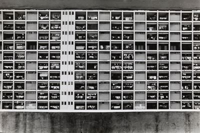 Popular housing in Hong Kong, stampa vintage alla gelatina ai sali d'argento