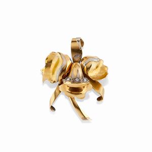 Pendente-spilla con diamanti