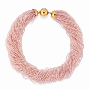 Collana con quarzo rosa