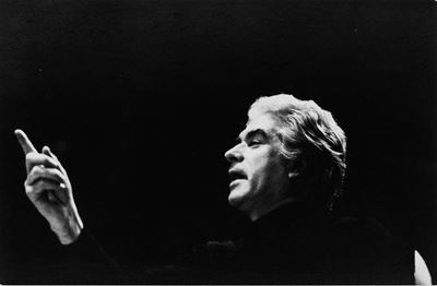 Giorgio Strehler in Rehearsal, stampa vintage alla gelatina ai sali d'argento