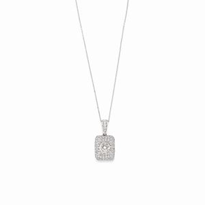 A 18K white gold and diamond necklace