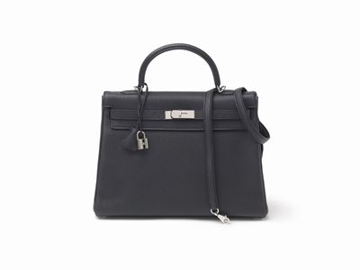Borsa Kelly Retourne, in pelle Togo nera, 35 cm, 2011
