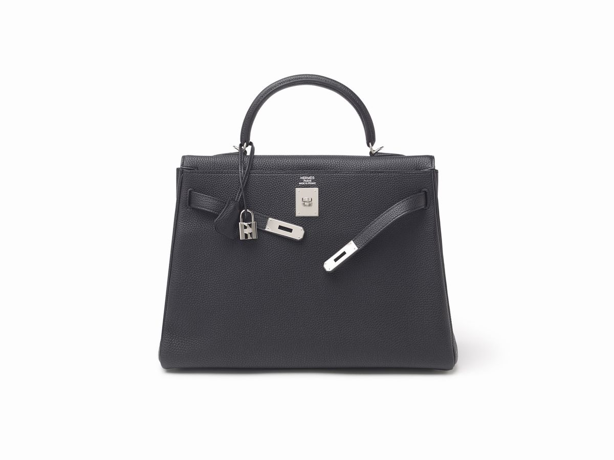 Hermès - Borsa Kelly Retourne, in pelle Togo nera, 35 cm, 2011