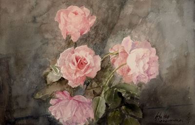 Rose (acquarello su carta, 2017)