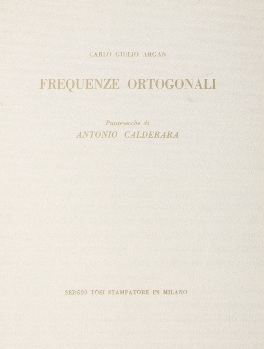 Antonio Calderara - Frequenze Ortogonali