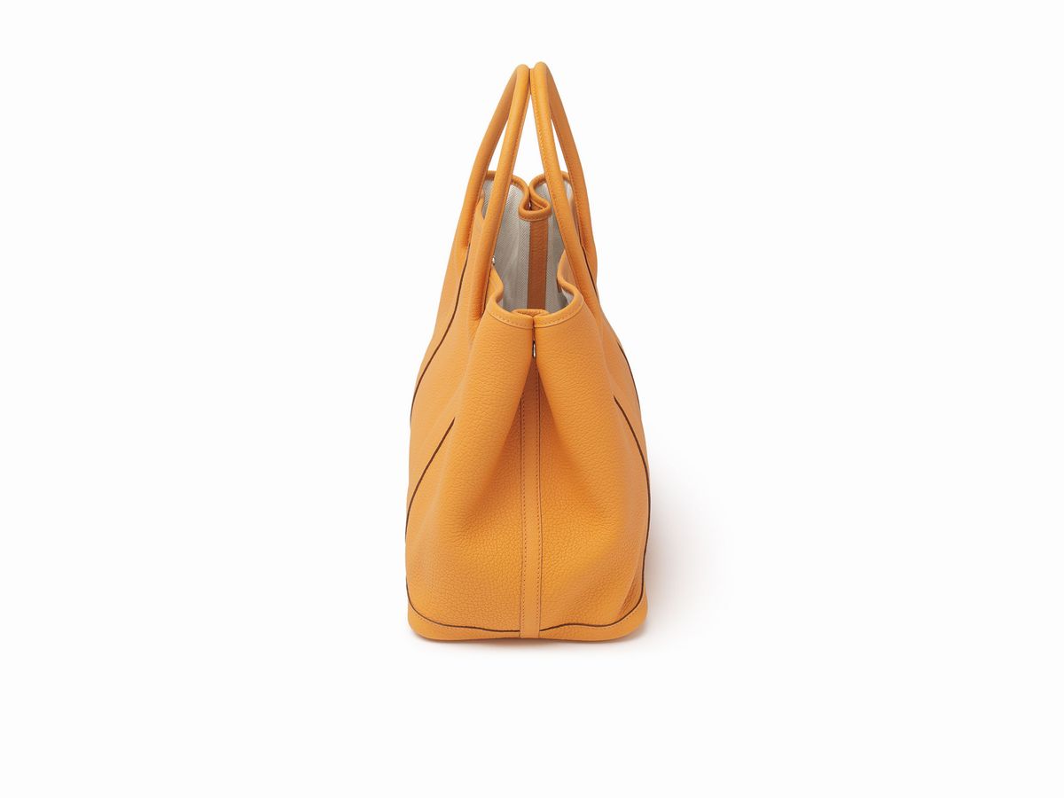 Hermès - Borsa Garden Party, 36 cm in pelle negonda arancione