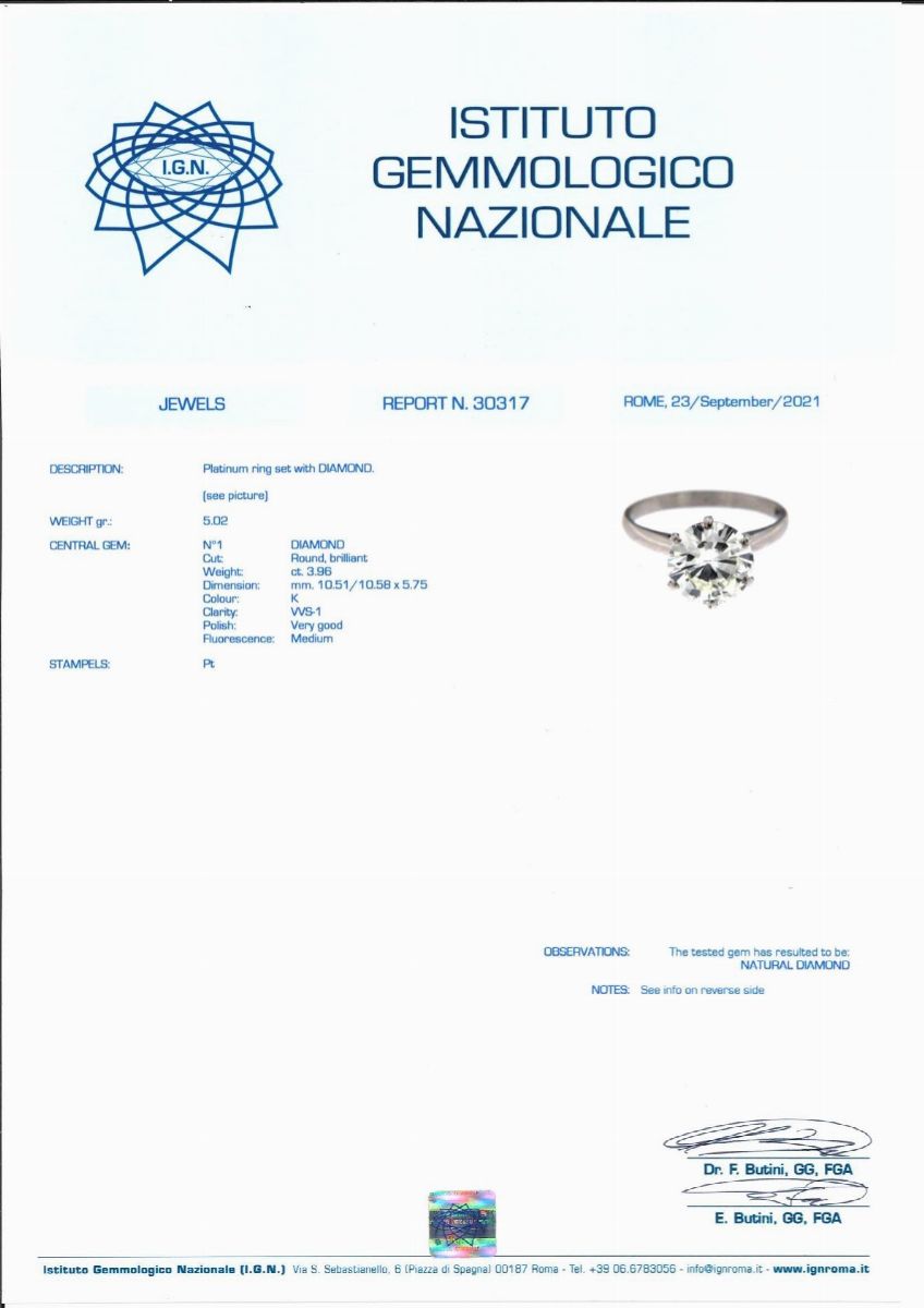 Anello con Diamante