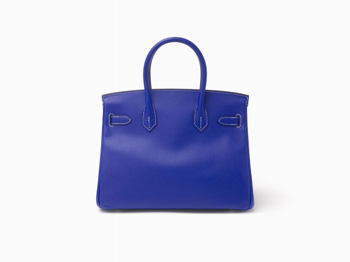 Hermès - Borsa Birkin, modello Candy 30 cm in pelle Epsom blu elettrico