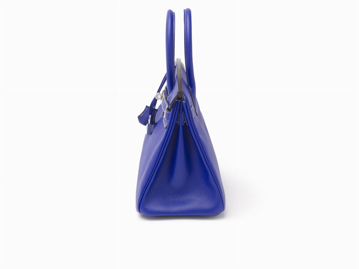 Hermès - Borsa Birkin, modello Candy 30 cm in pelle Epsom blu elettrico