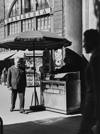 Milano, piazza del Duomo, Stampa vintage alla gelatina ai sali d'argento