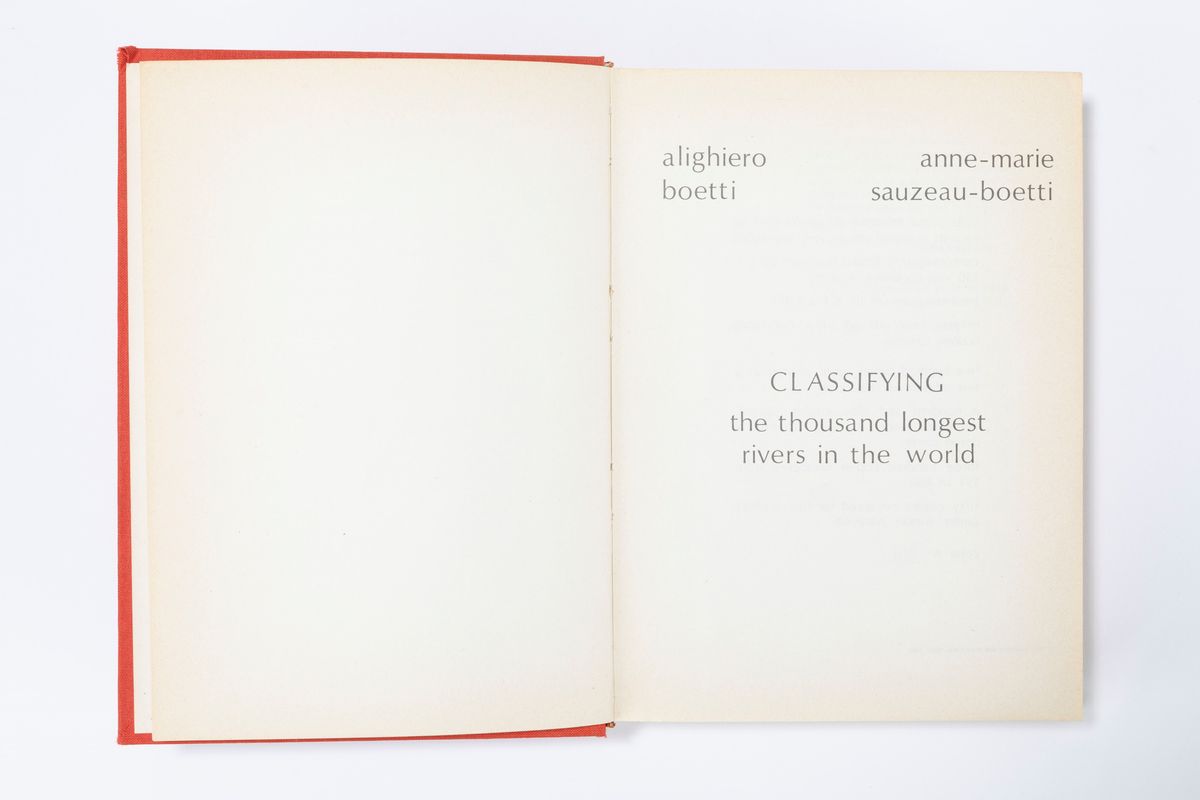 Alighiero Boetti - Classifying The Thousand Longest Rivers in The World