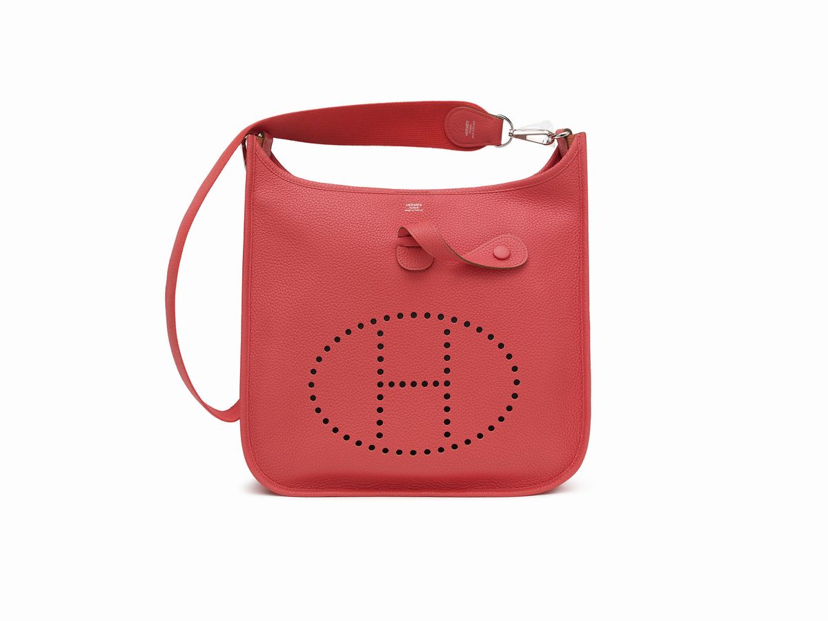 Hermès - Borsa Evelyne 33 cm, pelle taurillon clemence rosa Jaipur, 2012