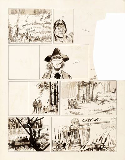 Ticonderoga (Tavola originale, matita, china e acquerello su cartoncino, 1959)
