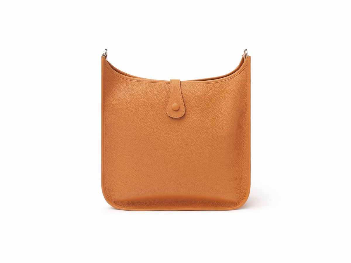 Hermès - Borsa Evelyne, 33 cm in pelle taurillon clemence arancione