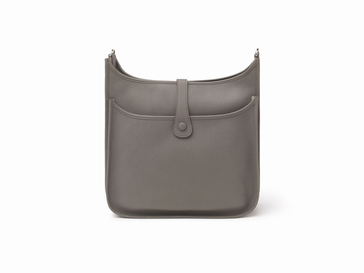 Hermès - Borsa Evelyn Poche GM, pelle taurillon clemence grigia