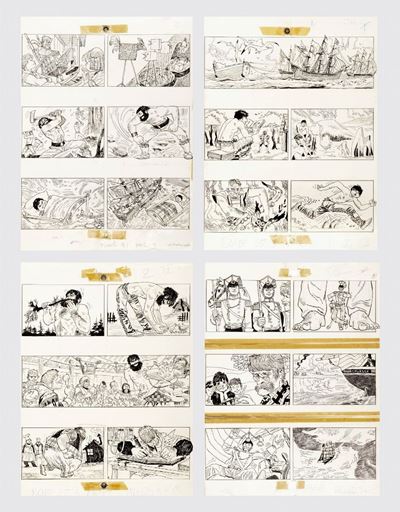 Il favoloso West: I giganti burloni, 1964, matita e china su cartoncino