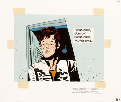 Pratt, Corto Maltese e 'I Cangaceiros', tempera su rodovetro