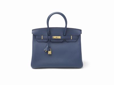 Borsa Birkin, 35 cm, in pelle Togo blu di Prussia, 2012