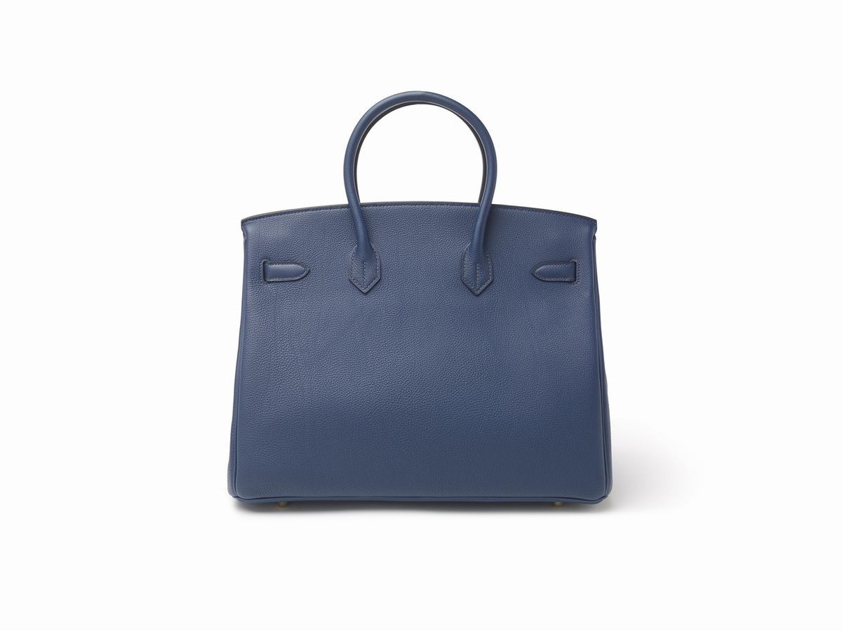 Hermès - Borsa Birkin, 35 cm, in pelle Togo blu di Prussia, 2012