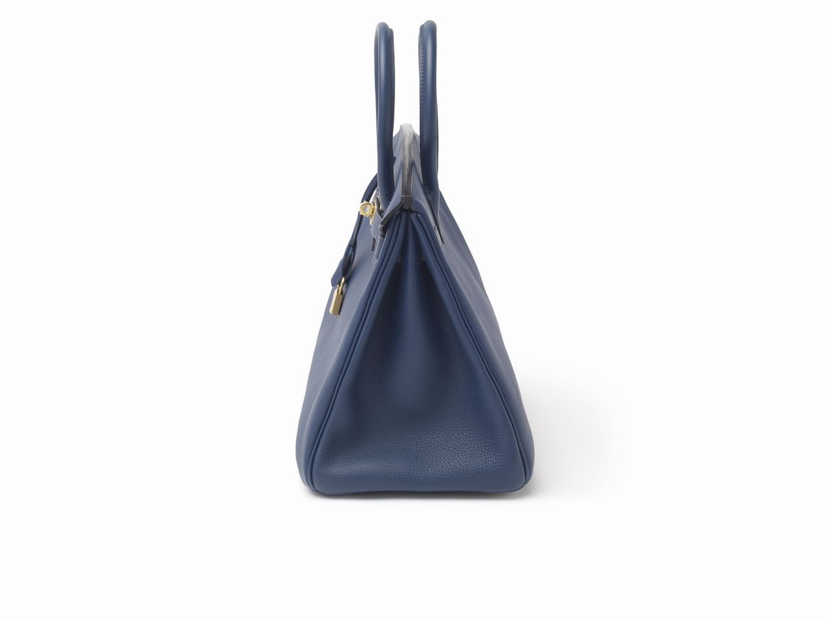 Hermès - Borsa Birkin, 35 cm, in pelle Togo blu di Prussia, 2012